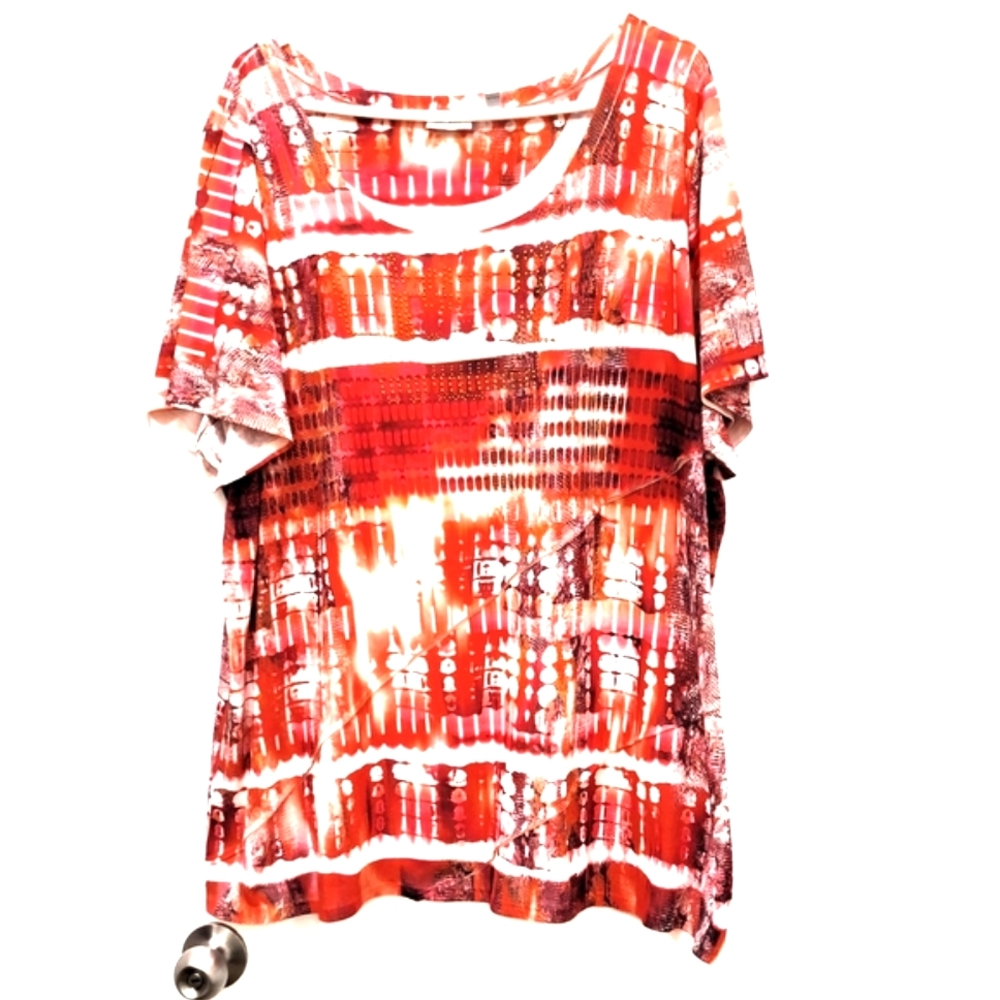 ``T25627 Avenue Orange Design Tunic